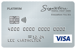 Visa Platinum credit card image