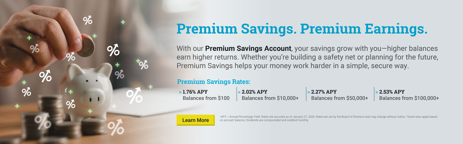 Premium Savings. Premium Earnings.